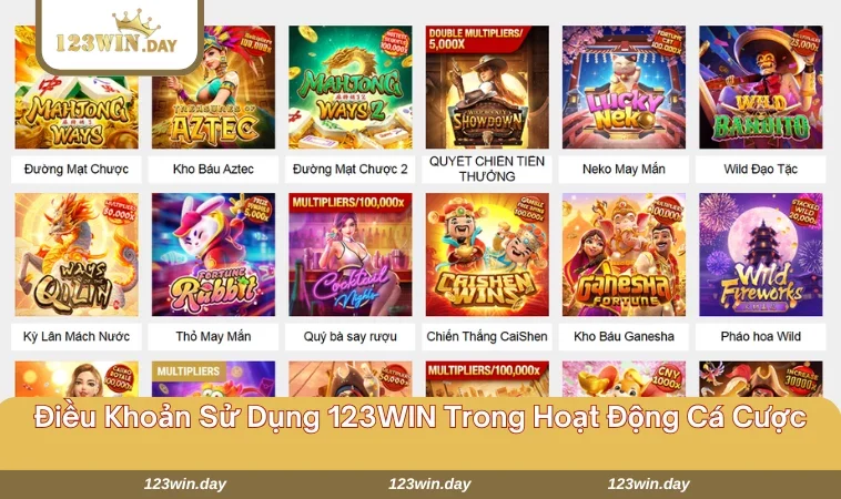 Điều Khoản Sử Dụng 123WIN - Quy Định Tham Gia Tại Nhà Cái 619 Điều khoản sử dụng 123WIN quy định về các hoạt động cá cược đổi thưởng