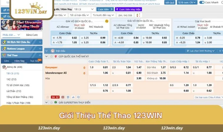 Thể Thao 123WIN - Sảnh Cá Cược Kịch Tính, Ăn Thưởng Khủng 696 Sảnh game thể thao 123WIN có hơn 500000 lượt truy cập mỗi tháng